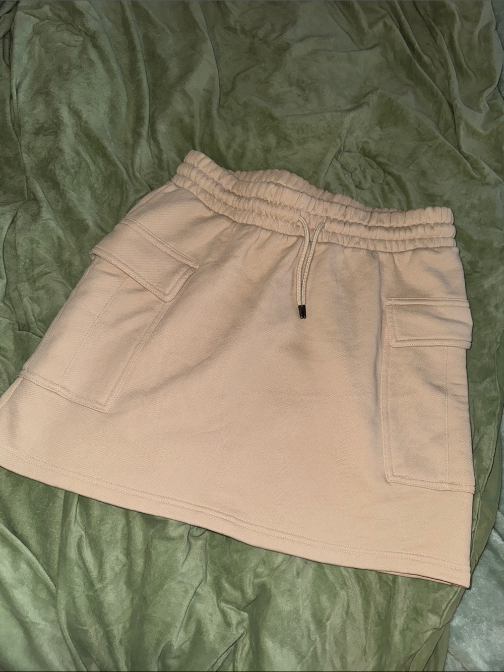 Universal Thread Cream Drawstring Cargo Pocket Mini Skirt